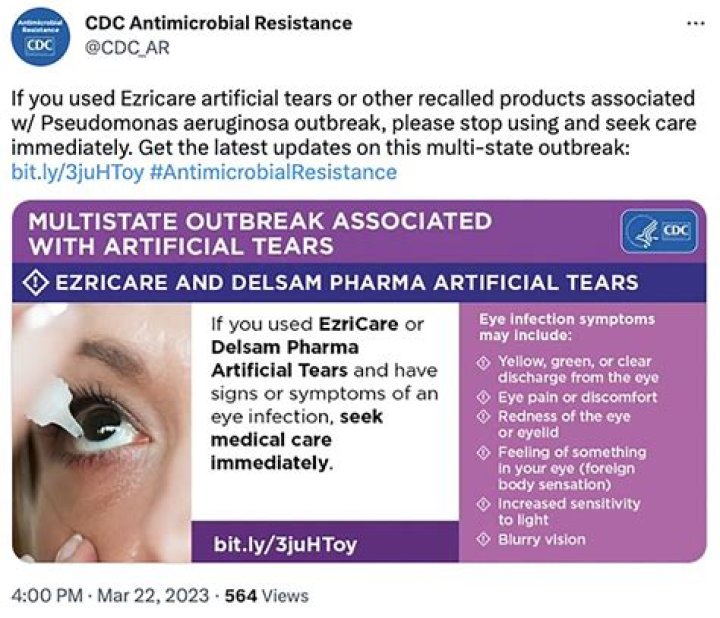 
EzriCare, ‘Artificial Tears’ recall: Pseudomonas aeruginosa, eye ball removal, vision loss, death toll, cure, and more 