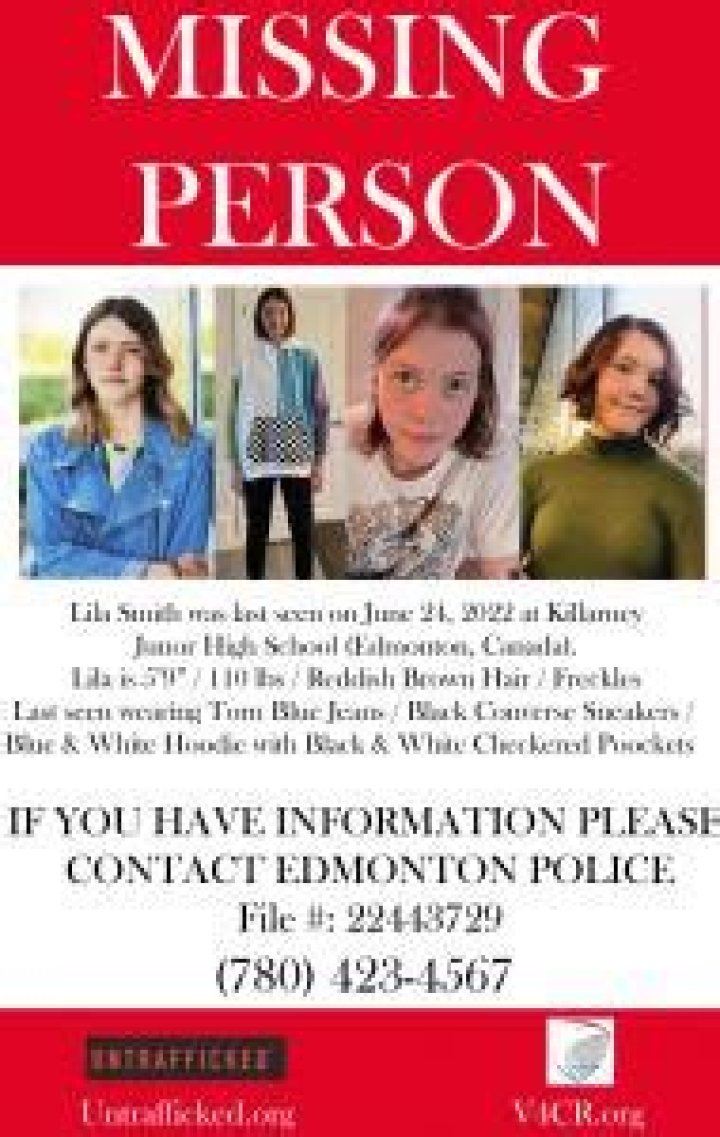 
Who Is Lila Smith? Missing Girl From Edmonton, Help Post On Facebook 